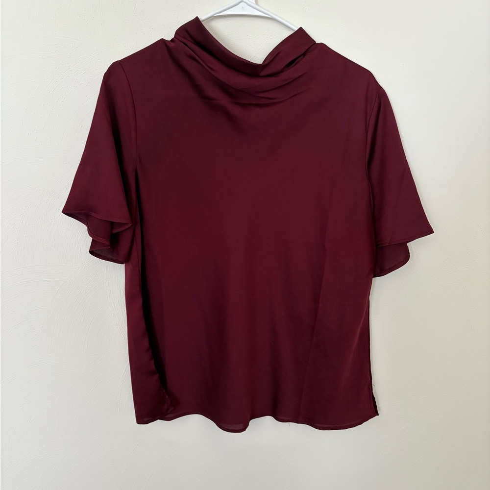 Ann Taylor Elegant Burgundy Blouse